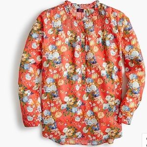 J. Crew Ruffle shirt in Liberty coral floral